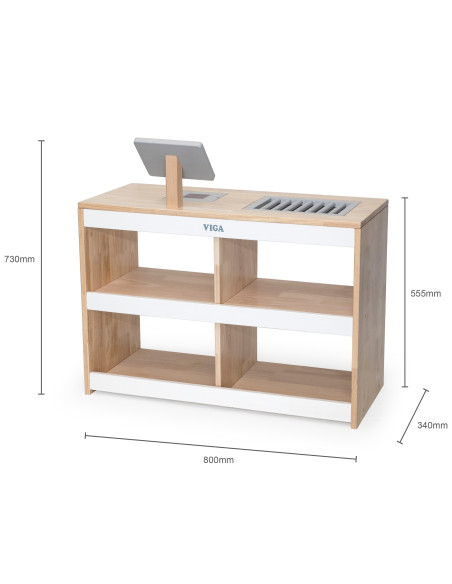 VIGA Wooden Stall Set Shop Supermarket XXL