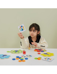 copy of VIGA Wooden Match Colors Game Peacock Tail Montessori + Cards 2