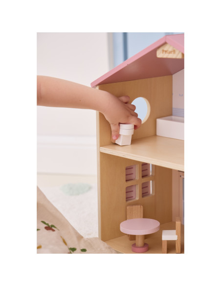 VIGA PolarB Large Wooden Dollhouse 17 pcs.