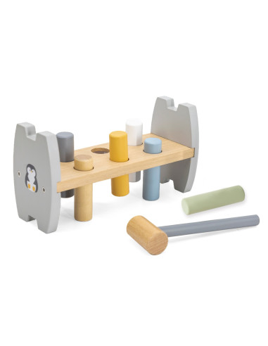 Viga PolarB Wooden Penguin Montessori Hammer Punch
