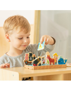 Viga Wooden Distance Learning Puzzle 2 in 1 Farm and Sea 2