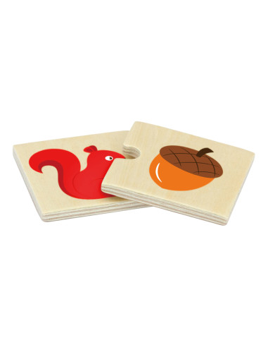 VIGA Wooden Puzzle Feed the Animal What Animals Eat Puzzle