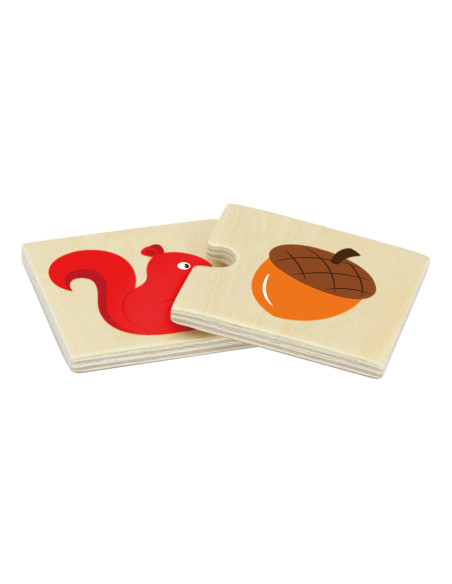 VIGA Wooden Puzzle Feed the Animal What Animals Eat Puzzle