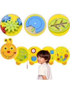 VIGA Large Wooden Caterpillar Activity Board