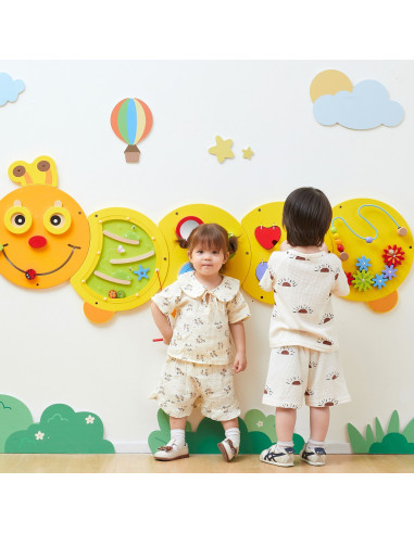 VIGA Large Wooden Caterpillar Activity Board