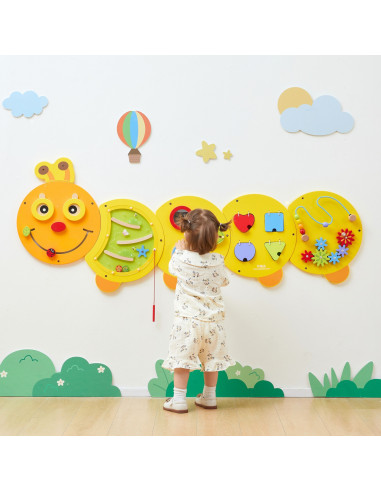 VIGA Large Wooden Caterpillar Activity Board