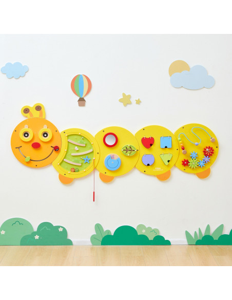 VIGA Large Wooden Caterpillar Activity Board