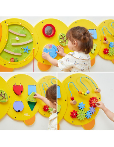 VIGA Large Wooden Caterpillar Activity Board