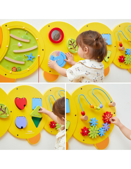 VIGA Large Wooden Caterpillar Activity Board