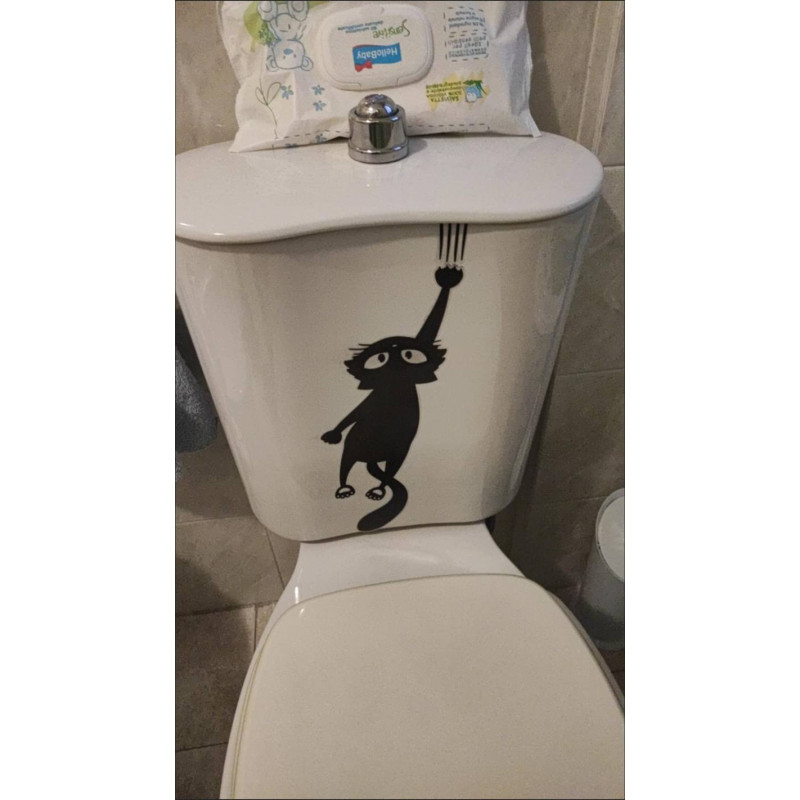 Наклейка Черная кошка