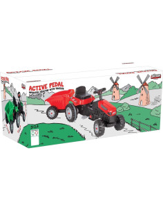 Pilsan Traktor na Pedały z Przyczepką Czerwony 07316 2