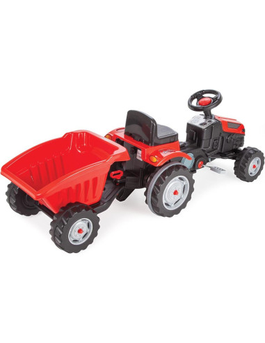 Pilsan Traktor na Pedały z Przyczepką Czerwony 07316