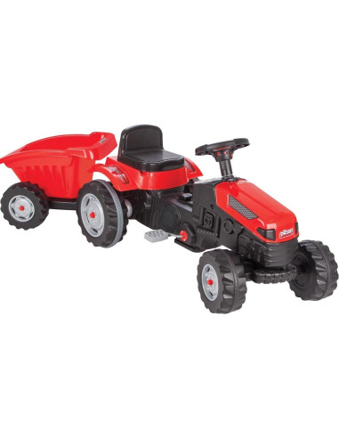 Pilsan Traktor na Pedały z Przyczepką Czerwony 07316