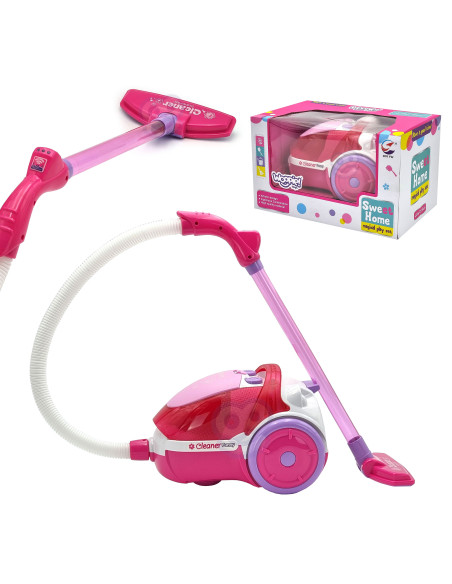 WOOPIE Vacuum Cleaner for Kids with Suction Function Pink