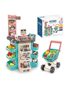 WOOPIE Supermarket Store and Trolley Shopping Cart Checkout Scale Scanner 47 acc