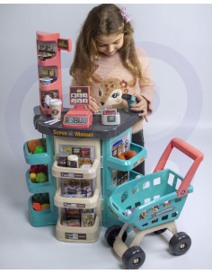 WOOPIE Supermarket Store and Trolley Shopping Cart Checkout Scale Scanner 47 acc 2