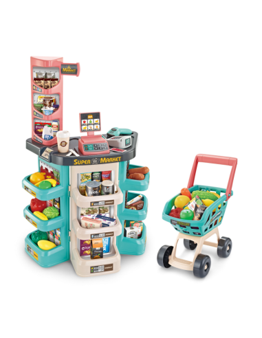 WOOPIE Supermarket Store and Trolley Shopping Cart Checkout Scale Scanner 47 acc