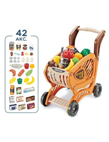 WOOPIE Shopping Cart for Children Movable Parts + 42 Accs.