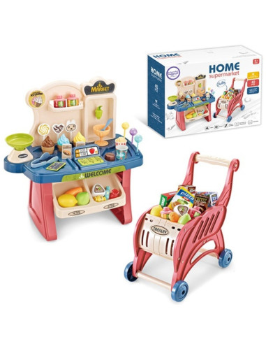 WOOPIE parduotuvės prekybos centro pirkinių krepšelis ledų saldainiai + 40 pak.