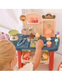 WOOPIE Shop Supermarket Shopping Cart Ice Cream Sweets + 40 Accs. 2