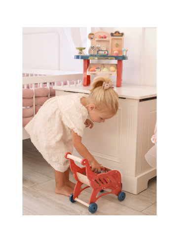 WOOPIE Shop Supermarket Shopping Cart Ice Cream Sweets + 40 Accs.