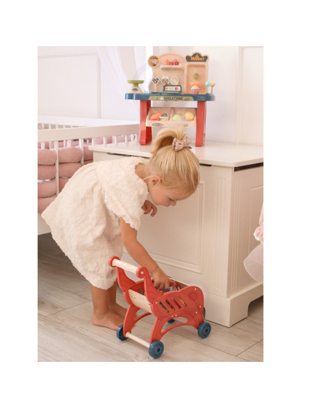 WOOPIE Shop Supermarket Shopping Cart Ice Cream Sweets + 40 Accs.