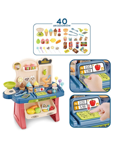 WOOPIE parduotuvės prekybos centro pirkinių krepšelis ledų saldainiai + 40 pak.