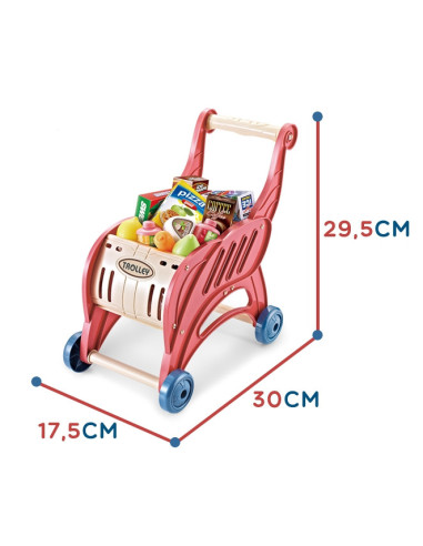 WOOPIE Shop Supermarket Shopping Cart Ice Cream Sweets + 40 Accs.