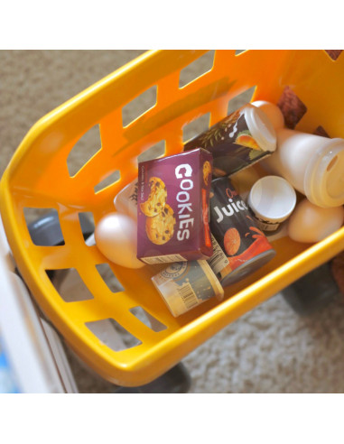 WOOPIE Supermarket Store with Trolley Scale Cash Register Scanner + 48 Accs.