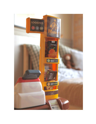 WOOPIE Supermarket Store with Trolley Scale Cash Register Scanner + 48 Accs.