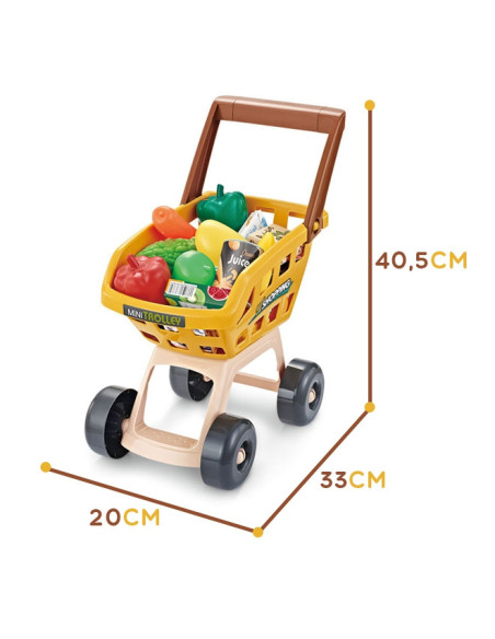 WOOPIE Supermarket Store with Trolley Scale Cash Register Scanner + 48 Accs.