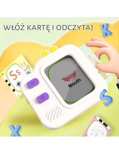 WOOPIE Graphic Tablet, Sketchpad for Learning Drawing and English, Card Reader, 120 pcs.