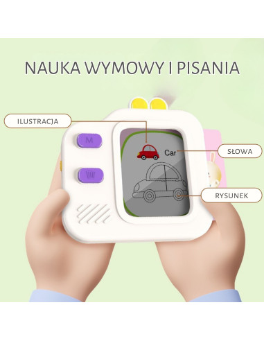 WOOPIE Graphic Tablet, Sketchpad for Learning Drawing and English, Card Reader, 120 pcs.