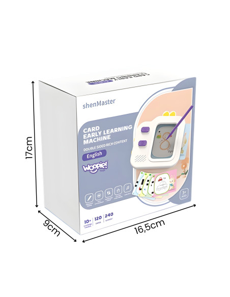 WOOPIE Graphic Tablet, Sketchpad for Learning Drawing and English, Card Reader, 120 pcs.