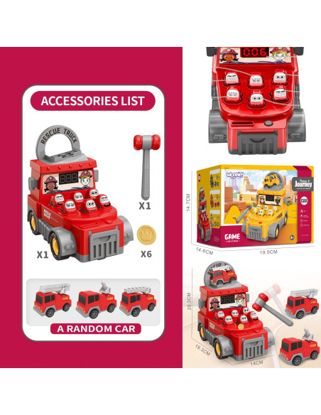 WOOPIE Hammer Strike Skill Game Fire Department with Accessories