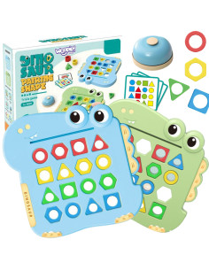 WOOPIE Montessori Dinosaur Puzzle Match Shapes Skill Game