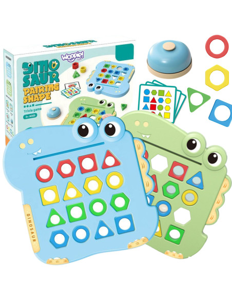 WOOPIE Montessori Dinosaur Puzzle Match Shapes Skill Game
