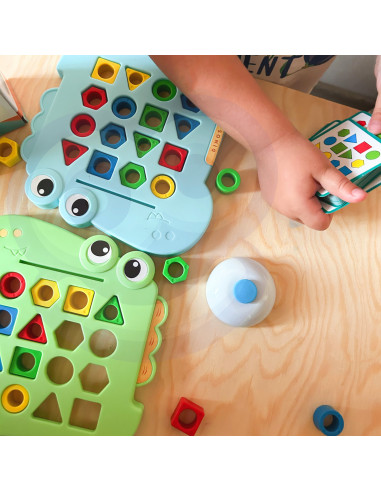 WOOPIE Montessori dinozaurų dėlionė, atitikimo formos, įgūdžių žaidimas