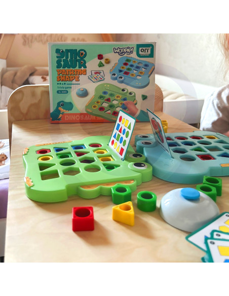 WOOPIE Montessori Dinosaur Puzzle Match Shapes Skill Game