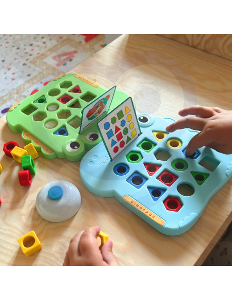 WOOPIE Montessori Dinosaur Puzzle Match Shapes Skill Game