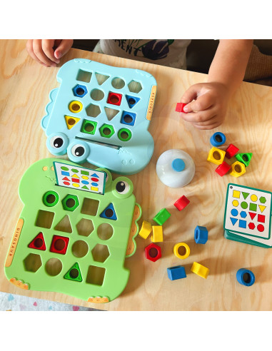 WOOPIE Montessori Dinosaur Puzzle Match Shapes Skill Game
