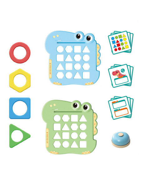 WOOPIE Montessori Dinosaur Puzzle Match Shapes Skill Game