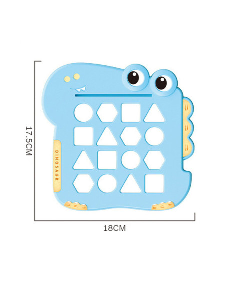 WOOPIE Montessori Dinosaur Puzzle Match Shapes Skill Game