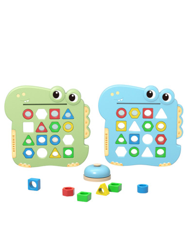 WOOPIE Montessori Dinosaur Puzzle Match Shapes Skill Game