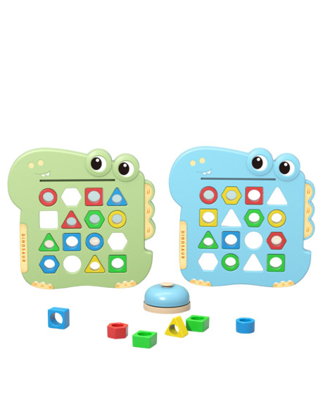WOOPIE Montessori Dinosaur Puzzle Match Shapes Skill Game