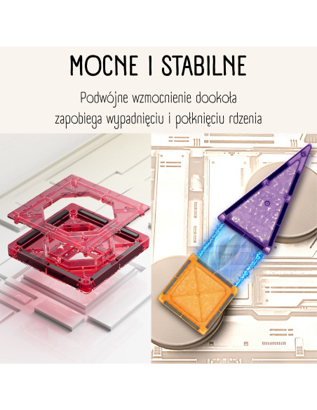 WOOPIE Magnetic Construction Blocks 3D Educational Set Castle Vehicles 110 pcs.