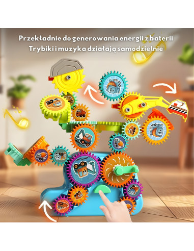 WOOPIE Interactive Construction Blocks Gears 18 pcs.