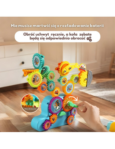 WOOPIE Interactive Construction Blocks Gears 18 pcs.