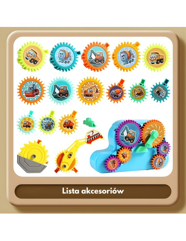 WOOPIE Interactive Construction Blocks Gears 18 pcs.