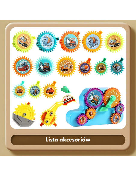 WOOPIE Interactive Construction Blocks Gears 18 pcs.
